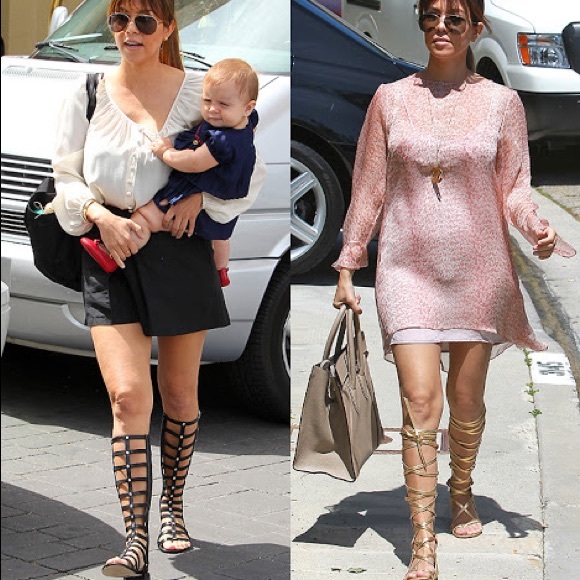 CHANEL Lambskin Gold HDW Gladiator Wedges Sandals - Picture 1 of 16
